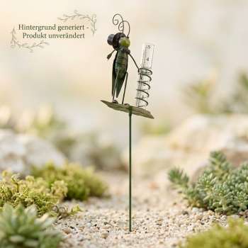 Charmanter Grashüpfer Regenmesser für Ihren Garten!